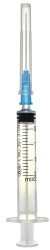 Шприц одноразовый трехкомпонентный с иглой р. 0.6ммх30мм 23G 1 шт. 2 мл