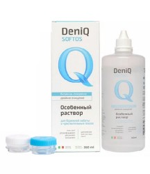 Раствор для ухода за контактными линзами DenIQ Софтос профилактика для чувствительных глаз 360 мл
