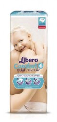 Подгузники 52 шт. Libero комфорт экстра лардж 12-22 кг